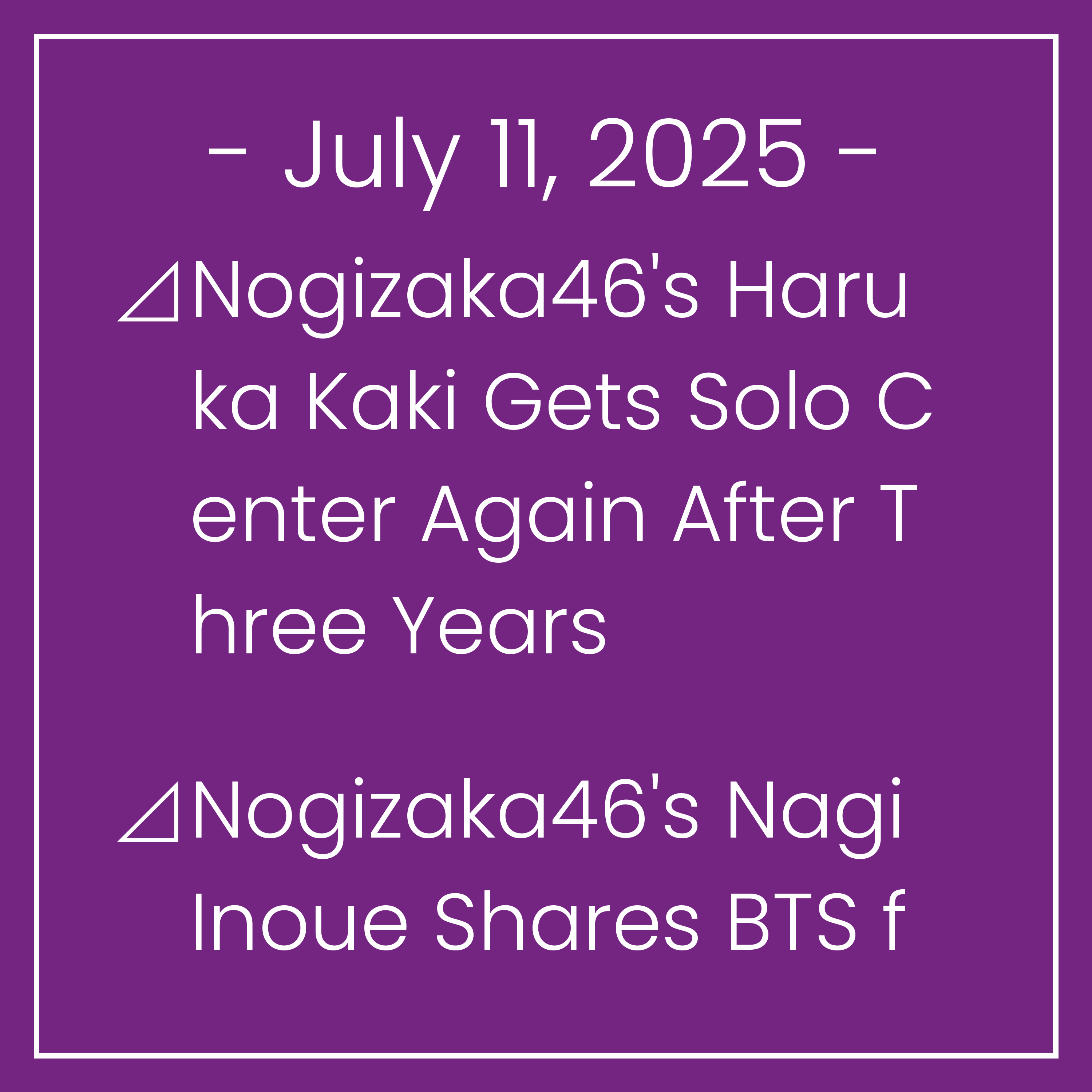 The Nogizaka Times, English edition